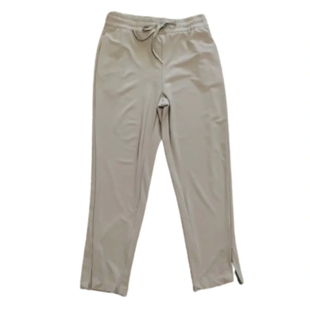 Joie Taupe High Rise Knit Pull On Split Hem Slim Tapered Leg Pants XS